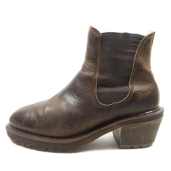 Dr. Martens Shoes | Dr Martens England Made Leather Heeled Chelsea Boots - Women's Size 6 US 4 UK | Color: Brown | Size: 6 | Aceandstacy's Closet